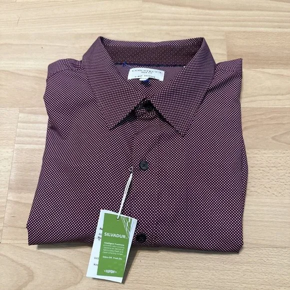 con struct dress shirts GINGHAM PERFORMANCE DRESS SHIRT PURPLE / S14-14.5 32/33 / Slim